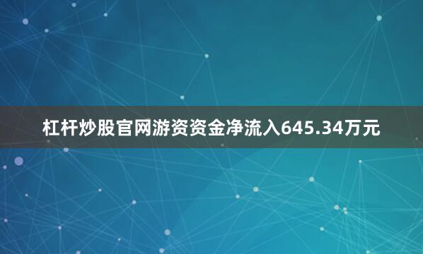 杠杆炒股官网游资资金净流入645.34万元