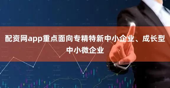 配资网app重点面向专精特新中小企业、成长型中小微企业